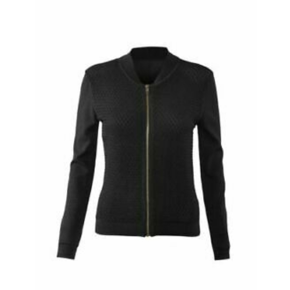 CAbi Bomber Sweater Pattern Detail | Size Medium